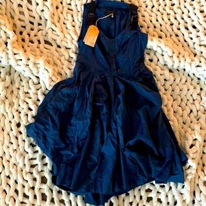 ALLSAINTS parachute style dress leather straps